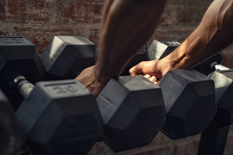 Rubber Encased Hex Dumbbell P722