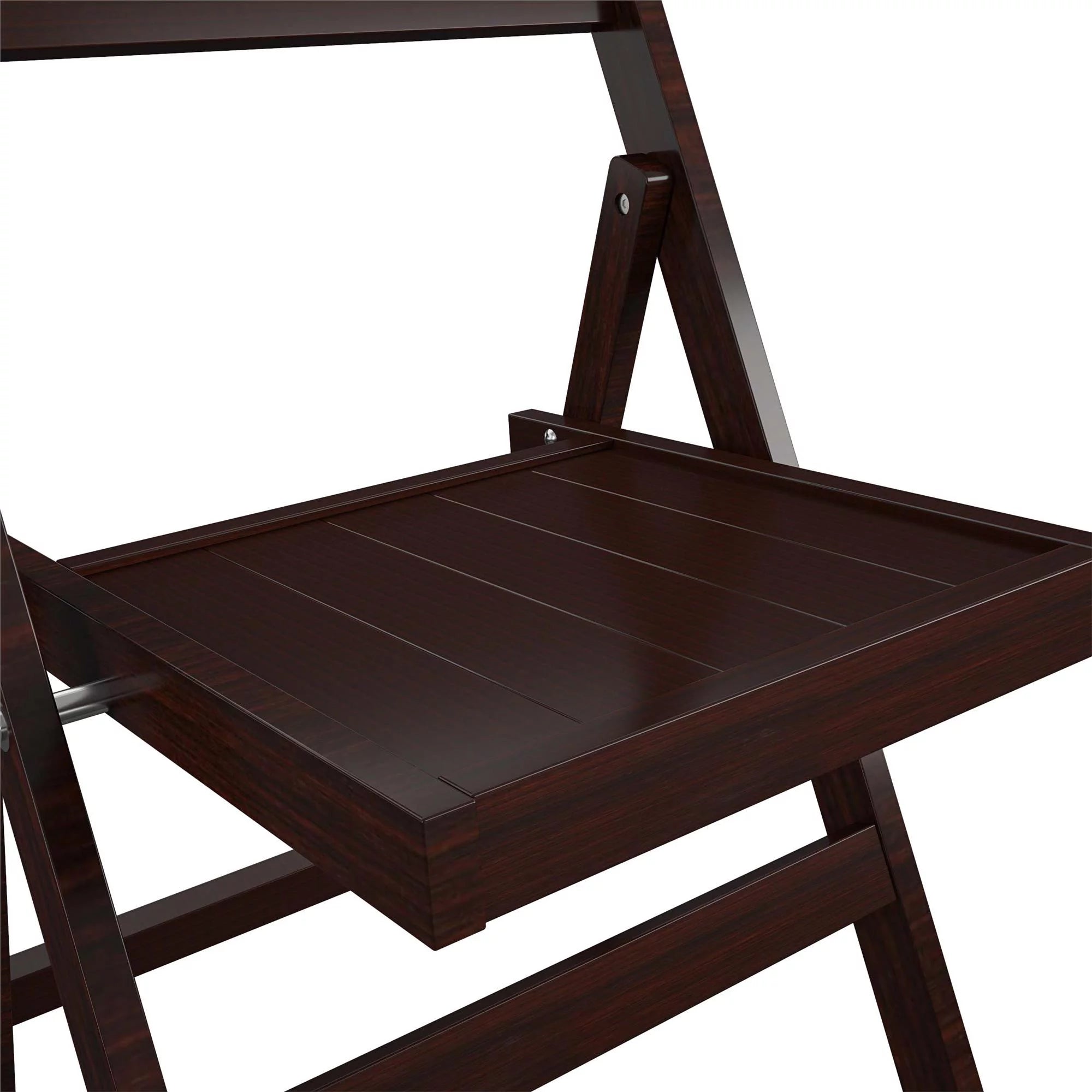 Dark Mahogany Folding Wood Chair, 2-Pack M745002