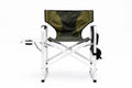 Padded Folding Outdoor Chair with Side Table and Storage Pockets, Lightweight Oversized Directors Chair, Green N934745
