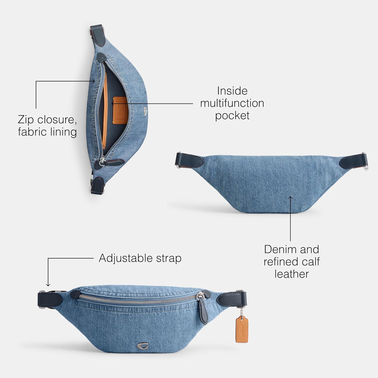 Indigo Denim Belt Bag F4145