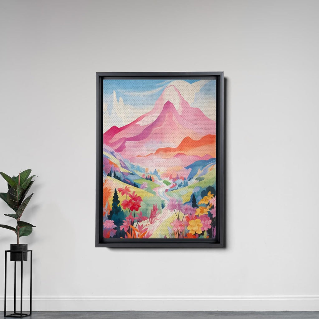 Abstract Mountain Wall Art Canvas Print L144730