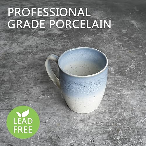 Ceramic Coffee Mug Set of 4, 17 Oz, Green Q8213