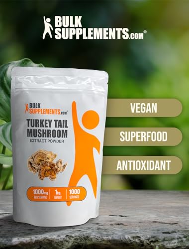 Turkey Tail Mushroom Extract Powder, 1000mg per Serving, 500g (1.1 lbs) D746031