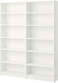 White 63x11x79 1/2 Bookcase W877