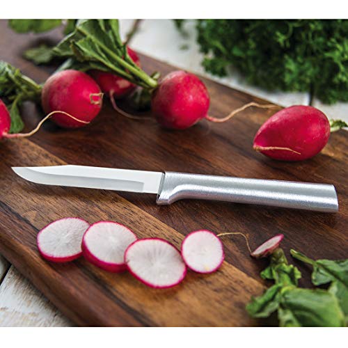 7 Stainless Steel Kitchen Knives Starter Gift Set with Brushed Aluminum Q7136