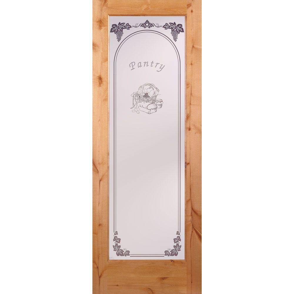 30 in. x 80 in. Unfinished Knotty Alder Interior Door Slab D4787