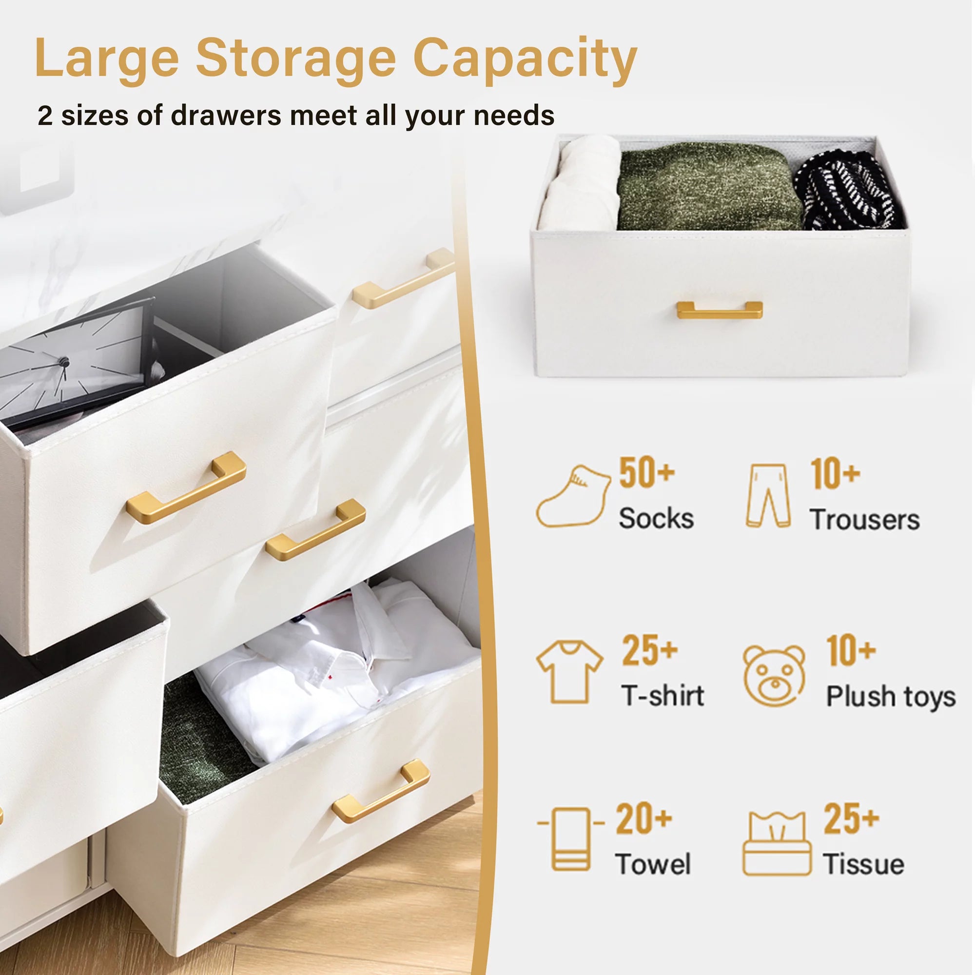 Fabric Dresser Chest of Drawers A1323