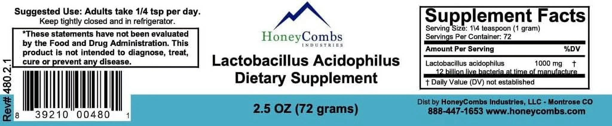 Pure Lactobacillus Acidophilus Probiotic Powder, 2 Oz. L272