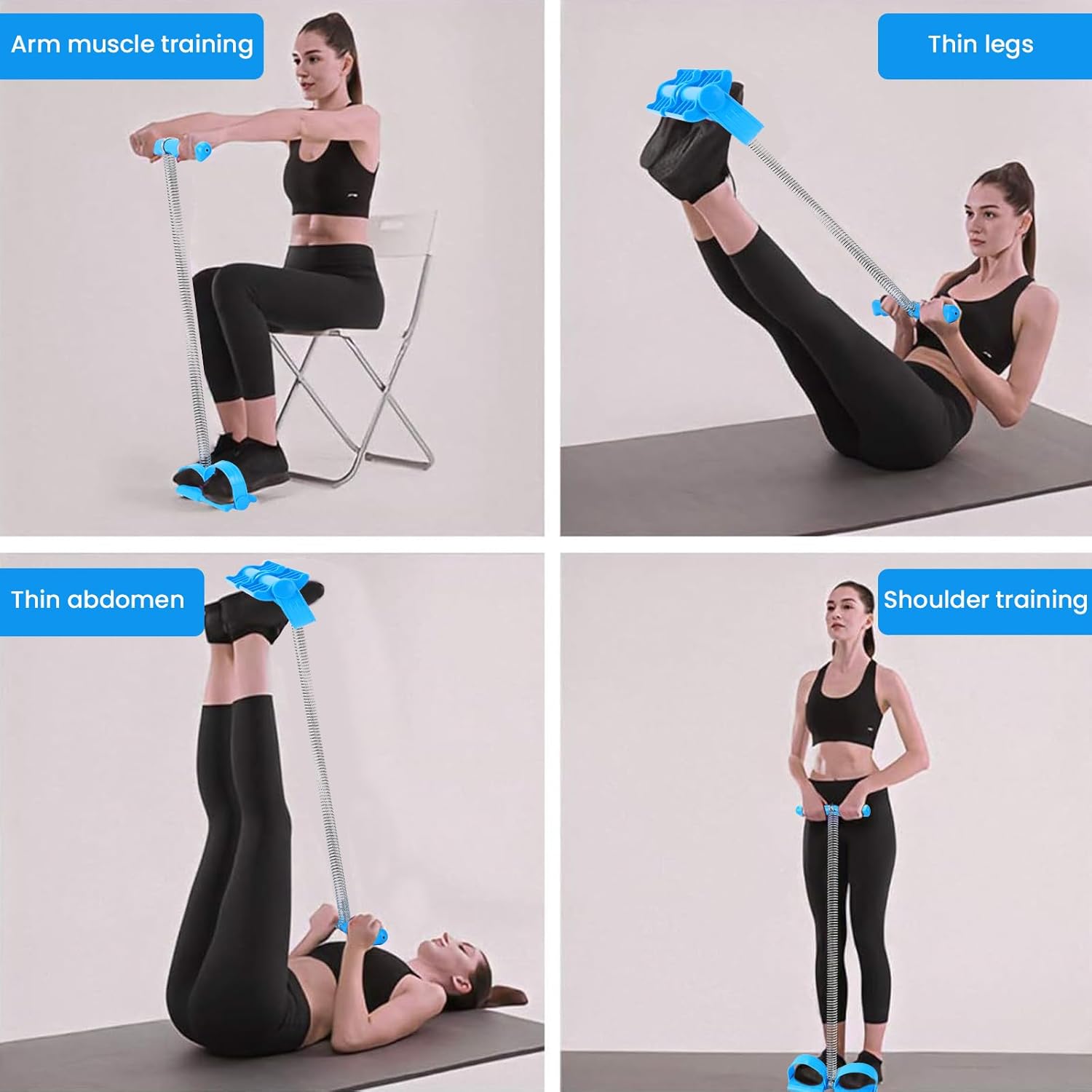 Single Spring Pedal Resistance Band Exercise Equipment O705032