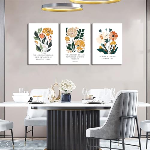 3pcs Christian Wall Art Canvas Paintings Unframed G407
