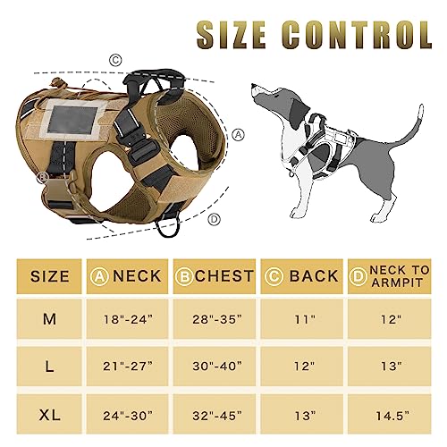 Black Heavy Duty Tactical Dog Harness with Handle D14307
