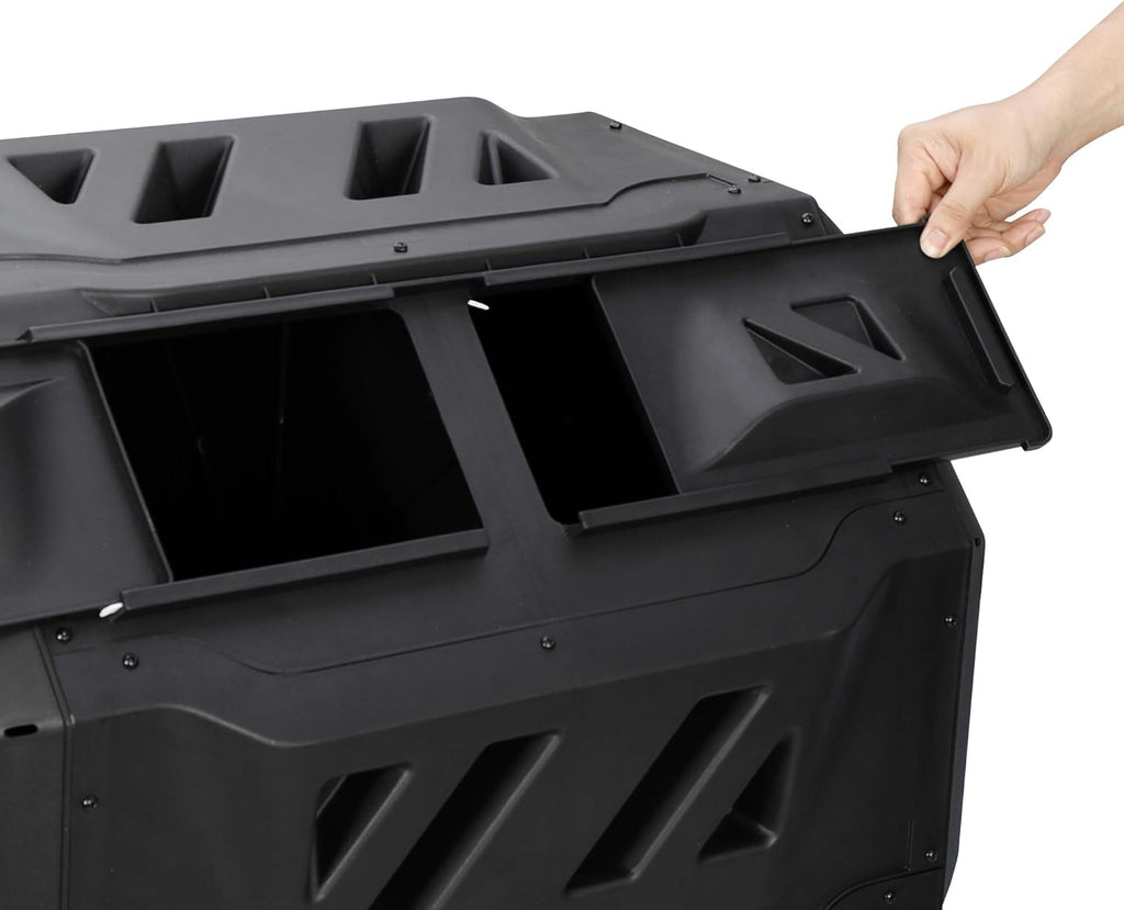 43 Gallon Black Dual Chamber Composting Tumbler I519
