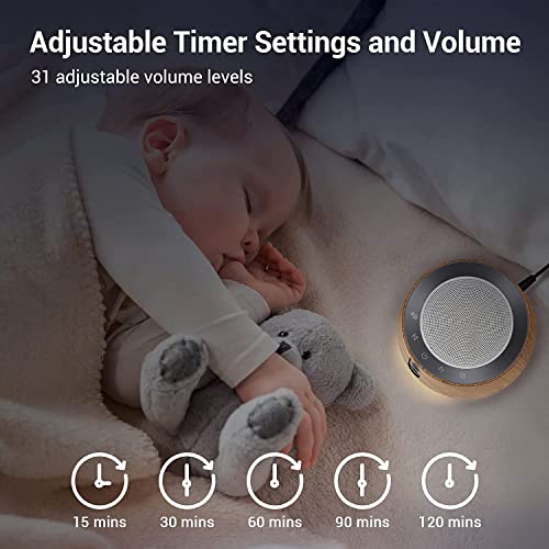 White Noise Sound Machine with 14 Soothing Sounds and 10 Levels Night Light B5679