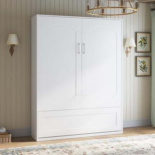 Dark Grey Murphy Bed with Wardrobe S394143