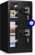 6.1 CU FT Fireproof Waterproof Home Safe Box with Digital Keypad and Key Lock Y4833