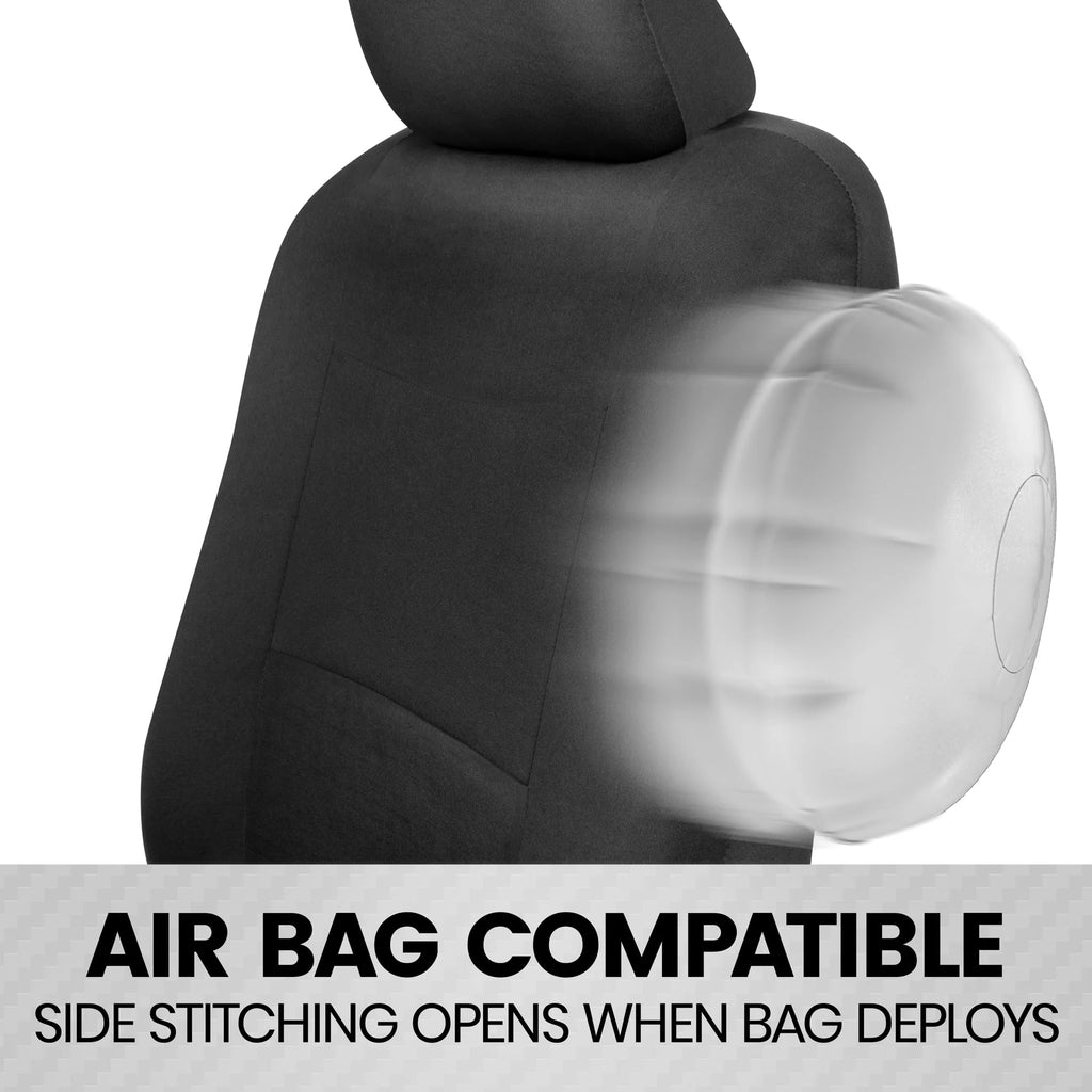 Black PolyPro Car Seat Covers Front Set Z749