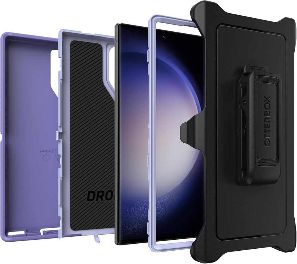 Galaxy S23 Ultra Rugged Case with Holster Clip Kickstand D1981