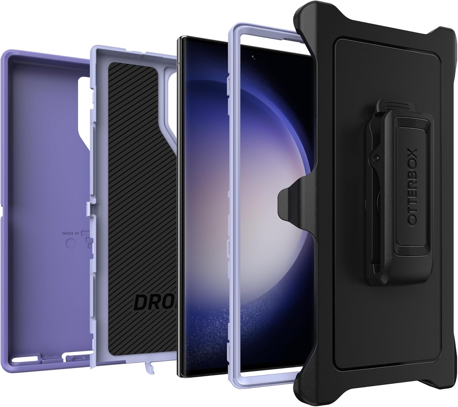 Galaxy S23 Ultra Rugged Case with Holster Clip Kickstand D1981