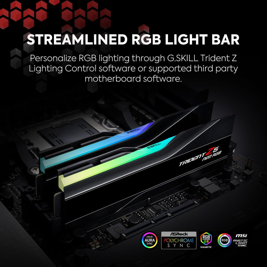 DDR5 RAM 64GB (2x32GB) 6000MT/s CL32-38-38-96 Matte Black Desktop Computer Memory S3190