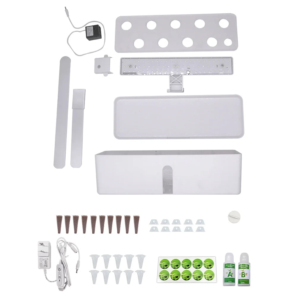 9 Pods Hydroponic Growing System with Adjustable Grow Lights M484826