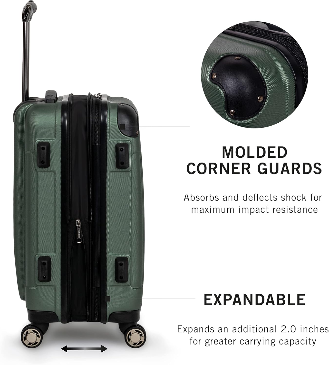 ABS Expandable 8-Wheel Upright, 28-Inch Checked E992