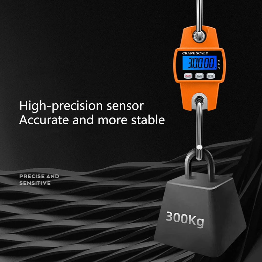 Digital Hanging Scale 660 LB 300KG Heavy-Duty Waterproof Portable Crane Scale X928801