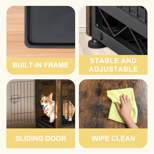 Grey Wooden Dog Kennel Table E80556