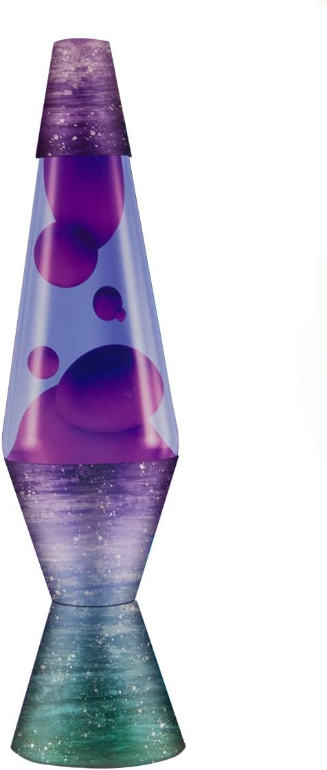 Lava Ceramic Dip Lamp 14.5" Purple and Blue Wax P314
