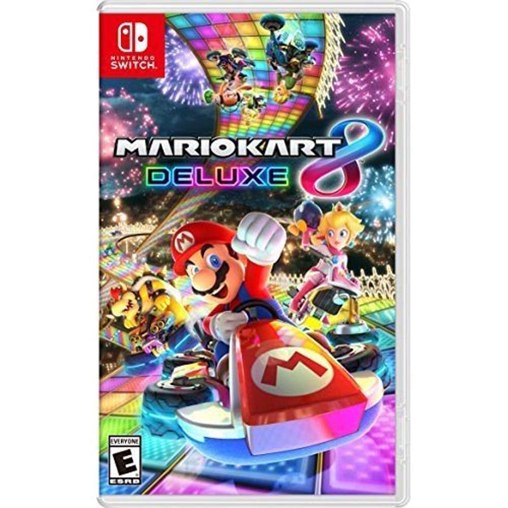 32 GB Console with Neon Blue & Red Joy-Con Bundle with Mario Kart 8 Deluxe + Super Mario Party + Super Mario Maker 2 + Minecraft B1721