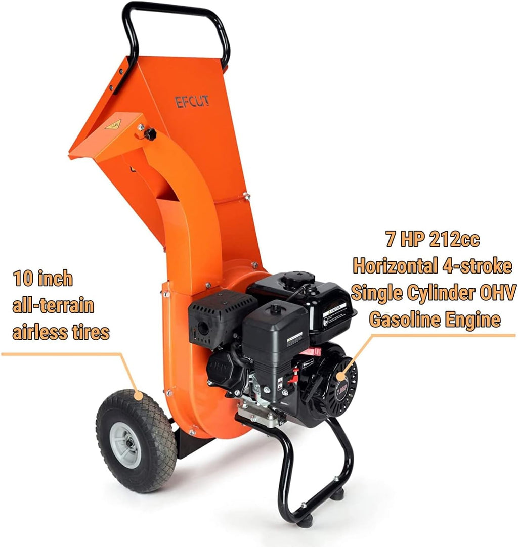 7 HP 212cc Gas Powered Wood Chipper Shredder Mulcher V5665