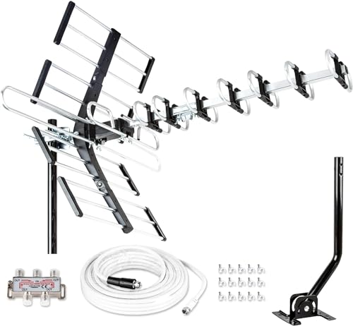 Outdoor HDTV Antenna Long Range Digital OTA Antenna for 4K 1080P VHF UHF W87458