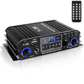 4 Channel Bluetooth 5.0 Stereo Amplifier, 50Wx4 Power Amp, 1200W Max, Class D Home Audio Receiver D663390