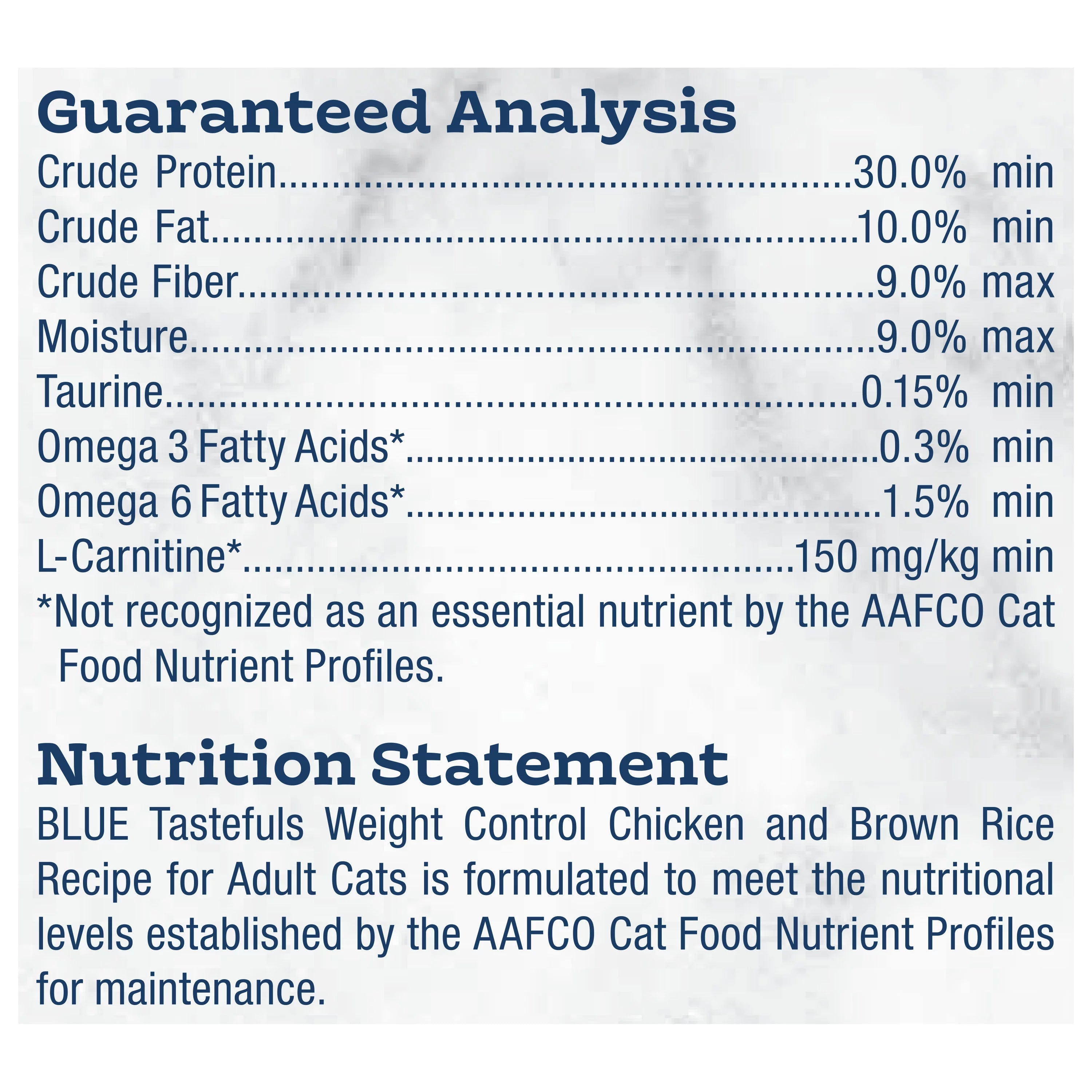 Blue Buffalo Tastefuls Weight Control Natural Adult Dry Cat Food, Chicken 3lb bag A3103