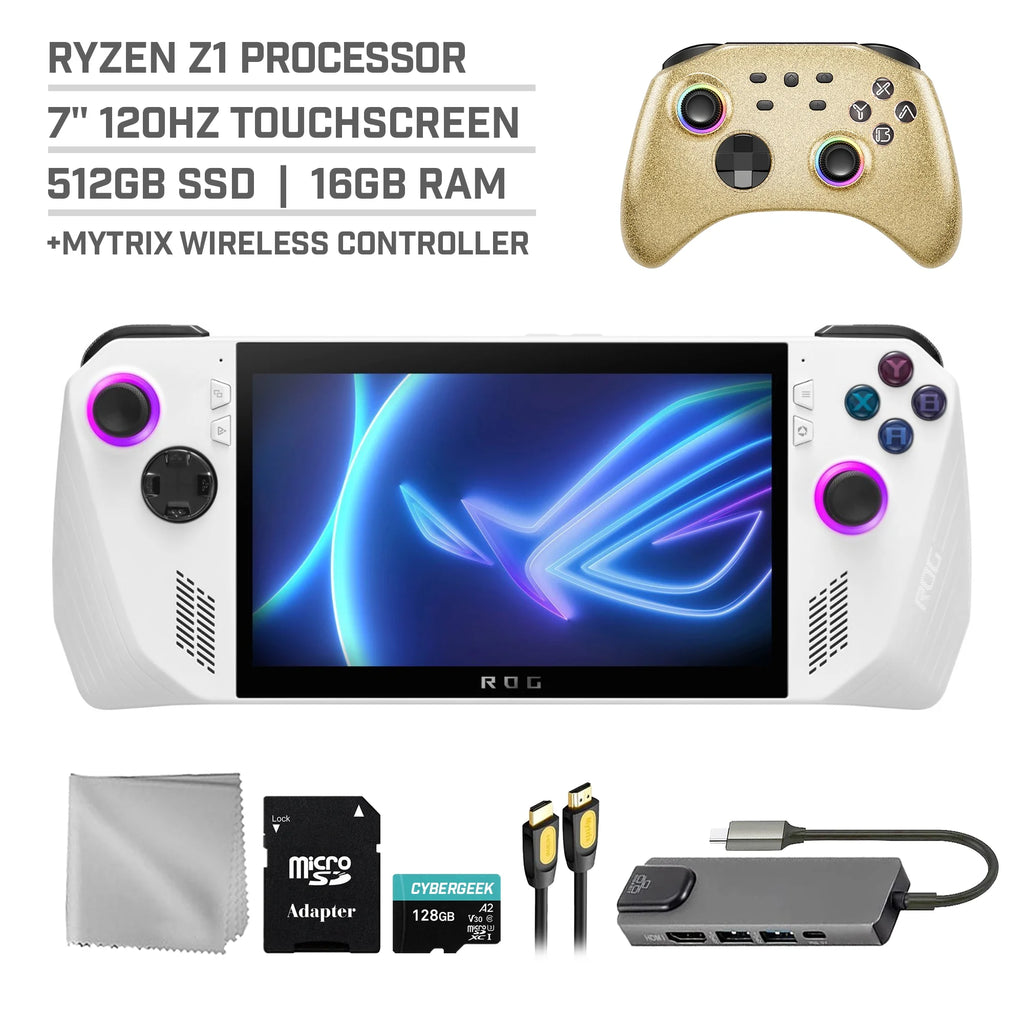 512GB Gaming Handheld 7-inch Touchscreen 120Hz FHD 1080p AMD Ryzen Z1 Processor Bundle H9465