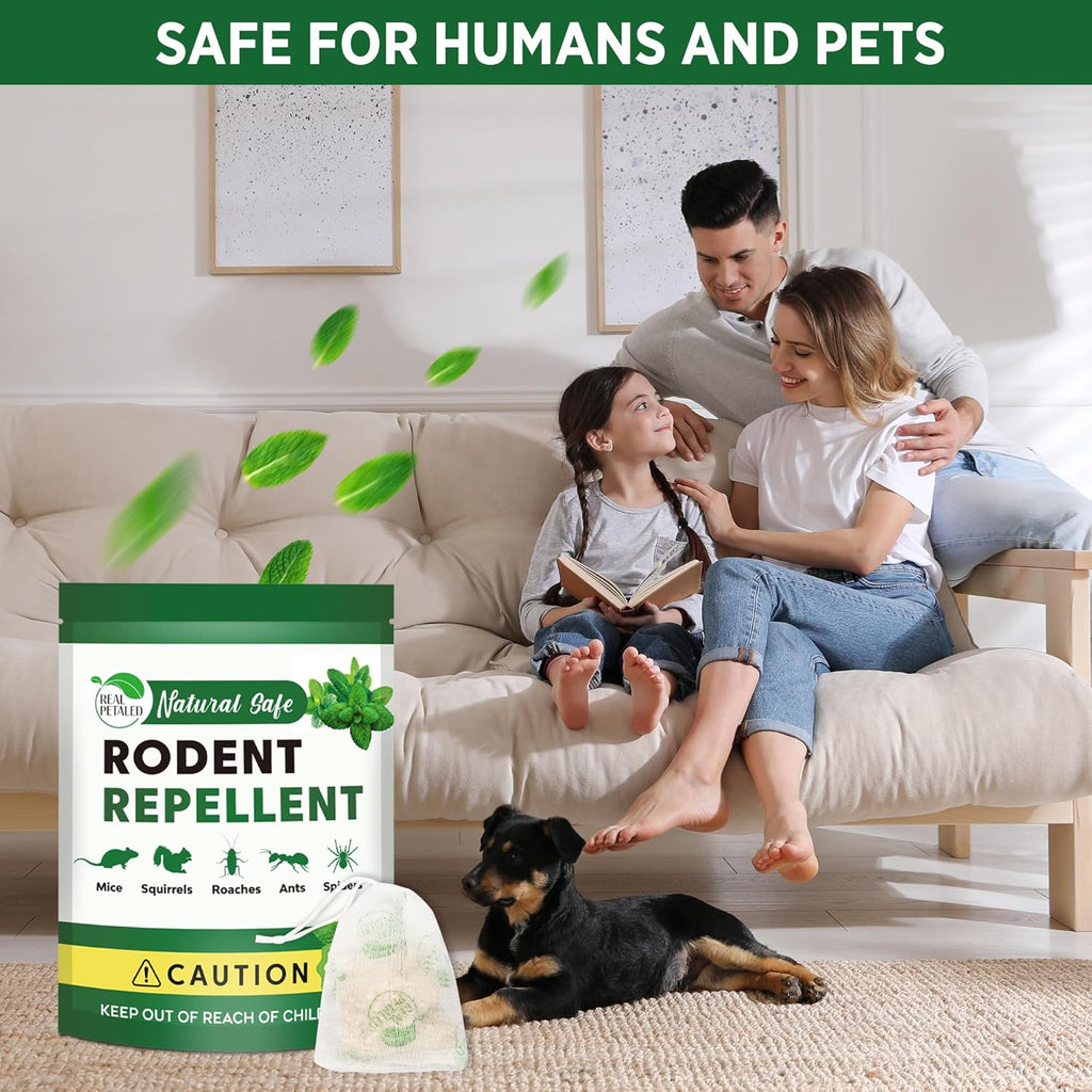 Natural Peppermint Oil Rodent Repellent Pouches, 10 Pouches T85831