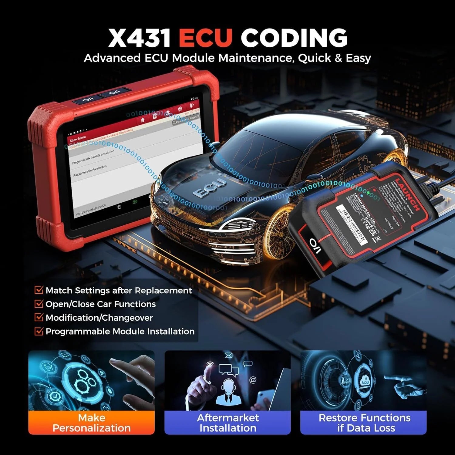 Car Diagnostic OBD2 Scanner with All System Scan X1894