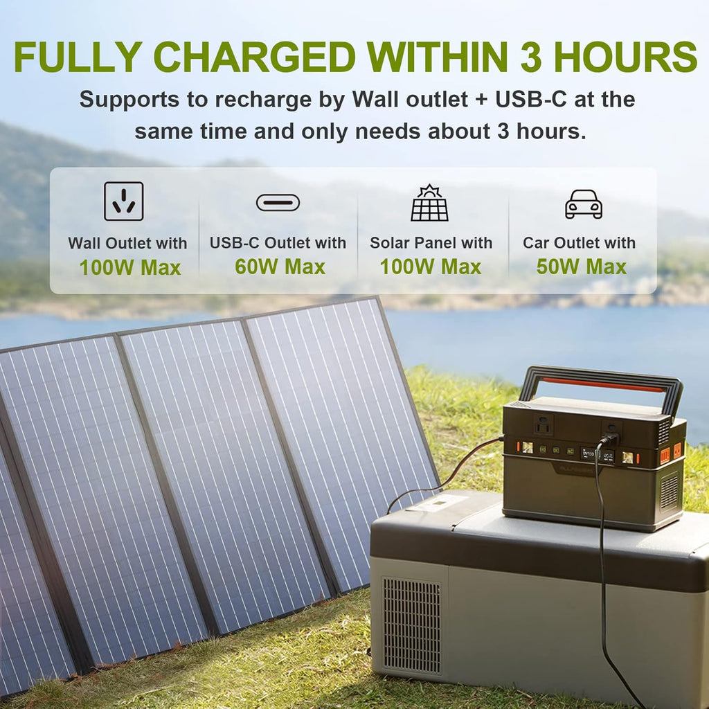 Portable Power Station 606Wh 700W with Pure Sine Wave AC Outlets J81646