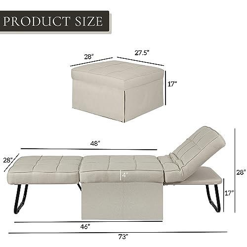 Dark Gray Folding Sleeper Sofa Chair S79761
