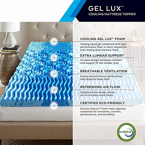 Blue Twin 3" Cooling Foam Mattress Topper O33334