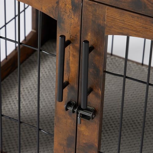 Wooden Dog Crate with 2 Drawers and Cushion V89250