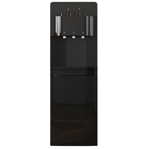 Black Bottom Loading Water Cooler Dispenser with 3 Temperature Settings T29461