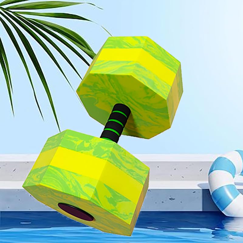 Aquatic Exercise Dumbbell Set of 2 High-Density EVA-Foam Water Weights H530481