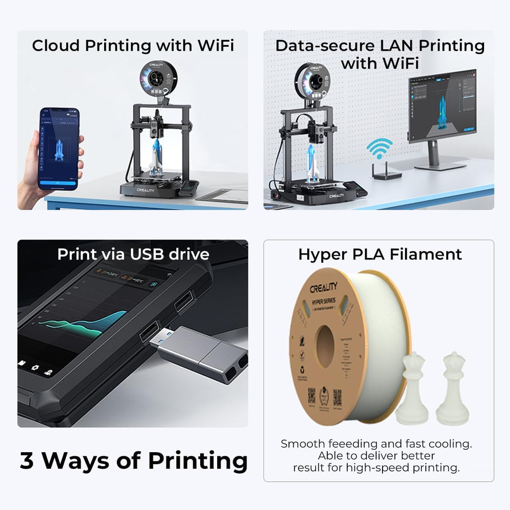 3D Printer with 500mm/s Printing Speed Print Size 8.66 * 8.66 * 9.44 Inch Y323