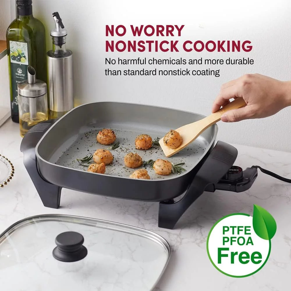 Healthy Ceramic Coated Electric Skillet H7406