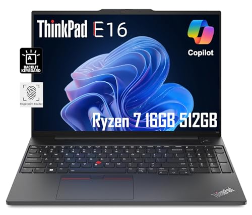 16" FHD+ Laptop with AMD Ryzen 7 7730U, 16GB RAM, 512GB SSD, Fingerprint, Backlit, FHD Webcam, Wi-Fi, Ethernet, Win 11 Pro, Black W981791