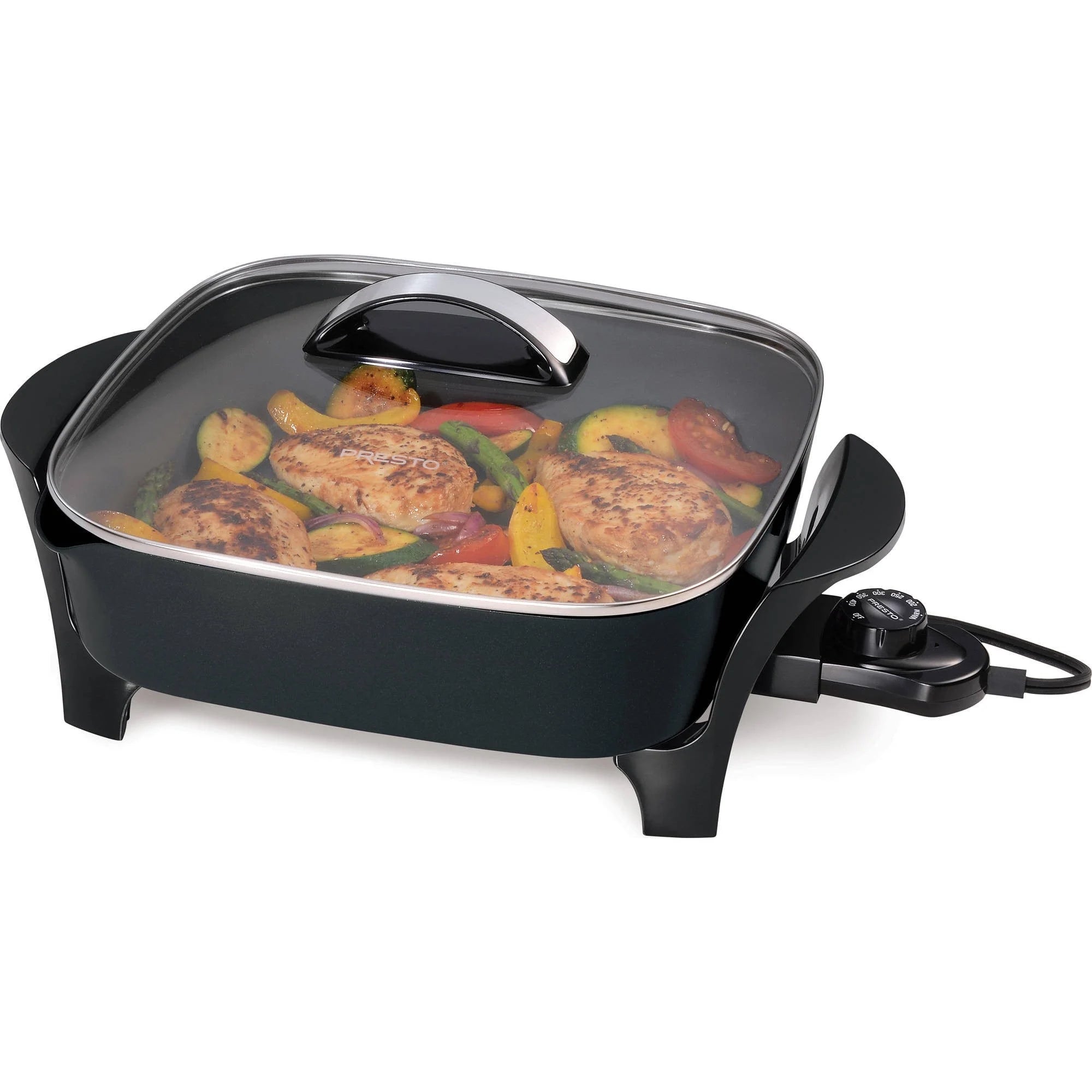 12" Electric Skillet with Glass Cover B34251