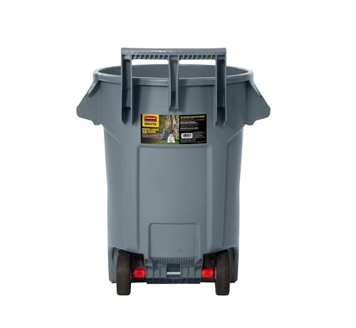 32 Gal Gray Vented Wheeled Trash Container W600348