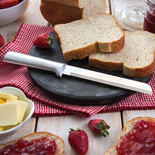 7 Stainless Steel Kitchen Knives Starter Gift Set with Brushed Aluminum Q7136