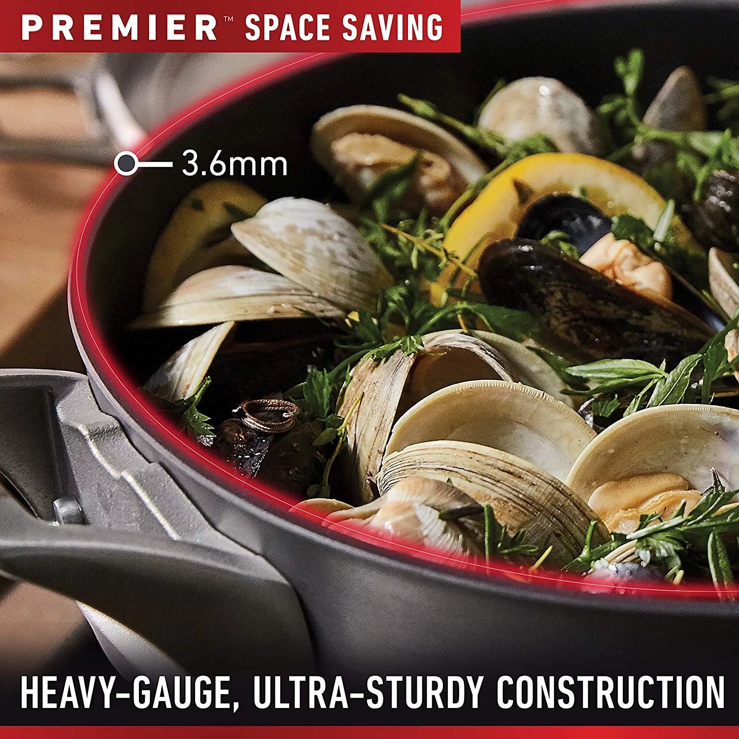 15-Piece Nonstick Stackable Cookware Set with Stainless Steel Handles Black T113650