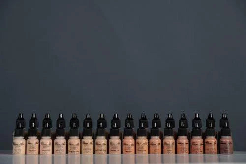 Airbrush Water-based Foundation 0.50 Fl. Oz. Bottles in 5 Assorted Light Satin Shades L8803